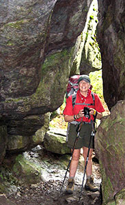 Backpacking in the rocks