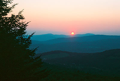 Sunset on the Appalacian Trail